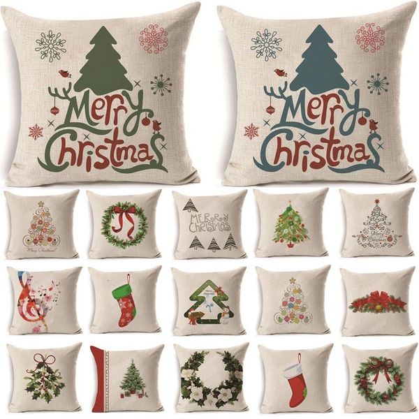 

диван декоративные подушки крышки рождественской елки с рождеством подушки хлопок белье throw подушка декоративная наволочка 40477