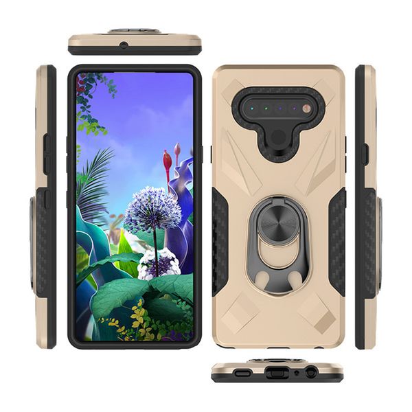 Nuova custodia protettiva 2 in 1 per LG Stylo 6 k51 Custodia per telefono in TPU + PC Armor con staffa per auto regolabile