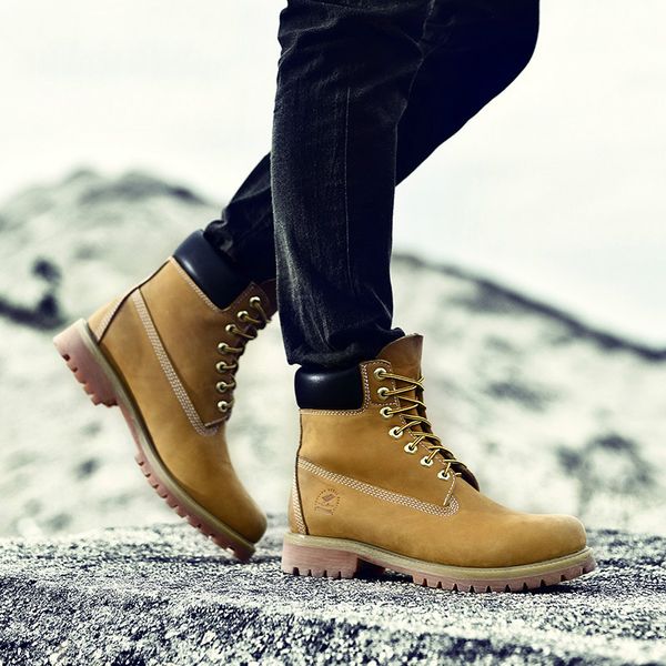 

her head layer leather scrub round head car suture tooling boots rhubarb short boots, Black