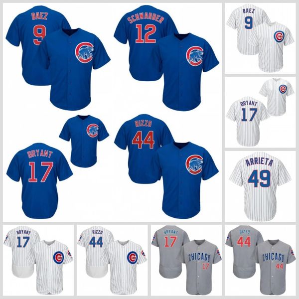 

44 Anthony Rizzo Chicago jerseys Cubs 17 Kris Bryant 9 Javier Baez 22 Jason Heyward 12 Kyle Schwarber Ryne Sandberg 100% Stitched 2019