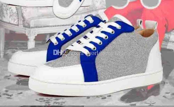 

2019 пара размер brands designs plain leather sneakers red bottom новичок low cut rantulow orlato мужские плоские супер качество открытый тр, Black