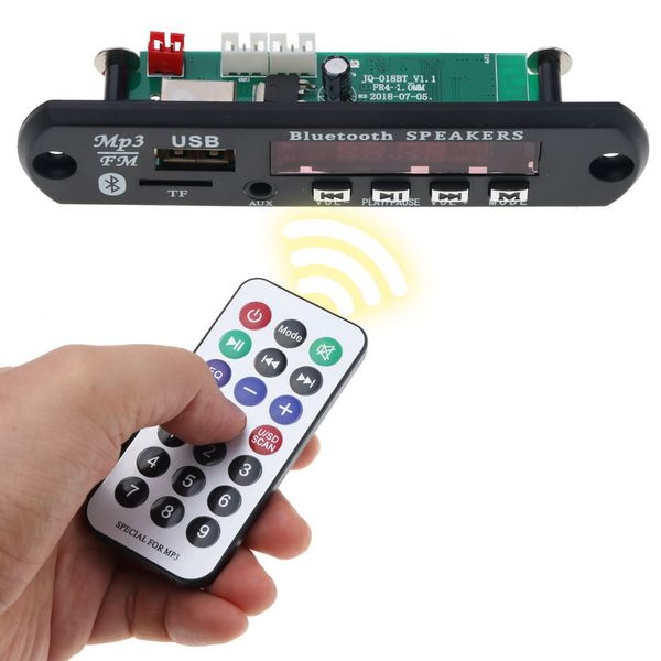 

car fm radio bluetooth audio mp3 decoder board module mp3 player led usb 3.5mm jack aux 12v tf for car accessories