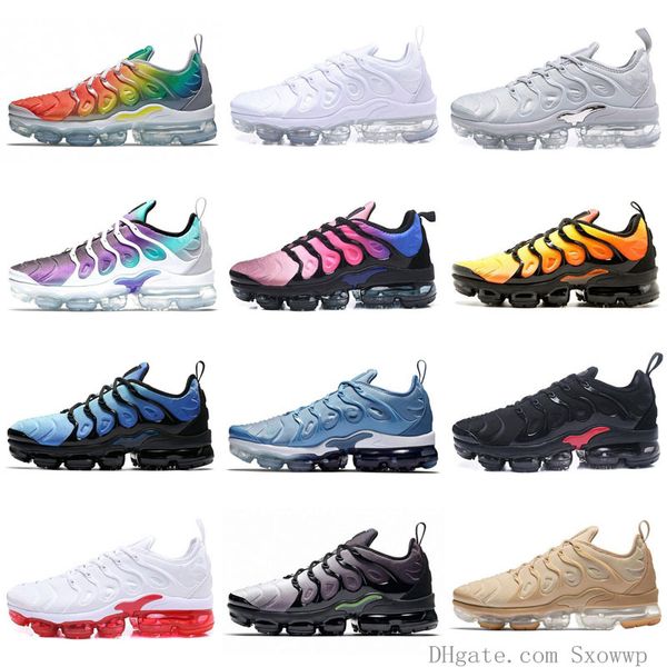 

tn plus running shoes men wool grey game royal tropical sunset creamsicle designer sneakers sport shoes size 40-46