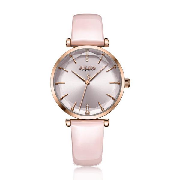 

julius watch quartz analog hand sparkling glass classic simple design fashion factory wholesale wristwatch hour ja-1094, Slivery;brown