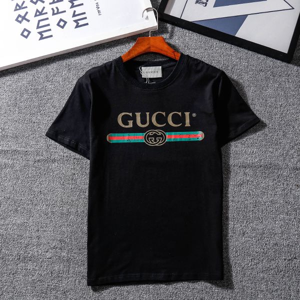 

2019 new ummer men and women with the ame paragraph wild letter printing couple hort leeved t hirt wild half leeve breathable
