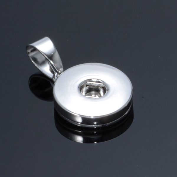 

diy snaps alloy button pendant necklaces jewelry accessories fit 12mm 18mm snaps charm single ear, Black