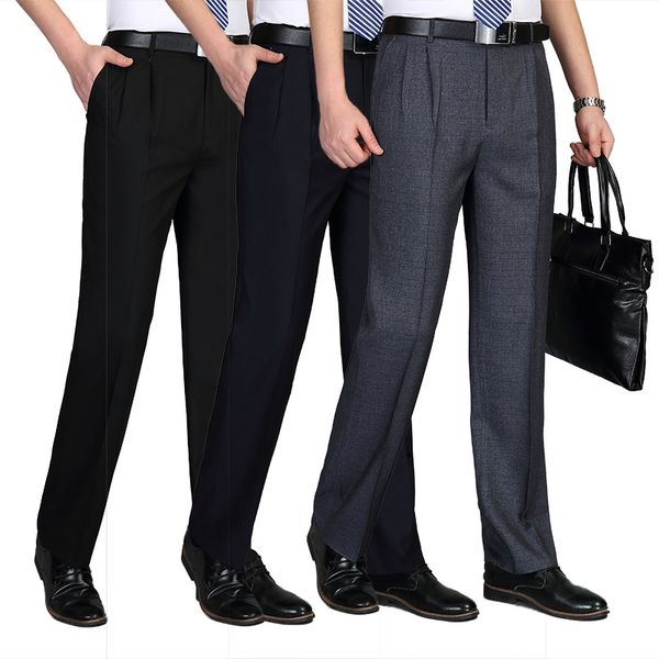

men pants slim spring autumn solid color straight large size suit pants man 918, White;black