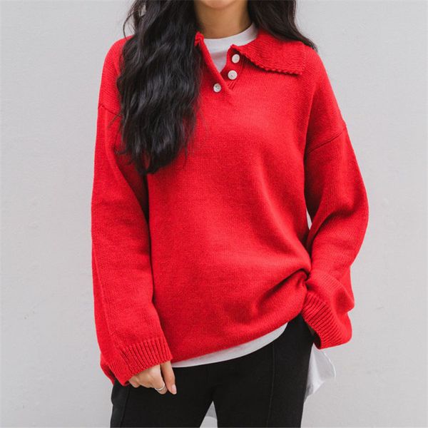 

hzirip preppy style retro solid pullovers gentle 2019 autumn student fresh simple knitted loose women new sweater 3 colors, White;black