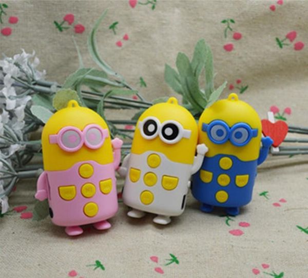 

wholesale yellow man baby daddy mp3 player multi colors support 16gb sd tf card mini usb mp3 music media player for kids gift