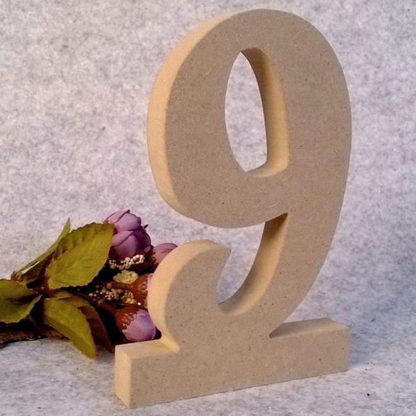 

1-10 wood mdf table numbers with stand base for birthday wedding party home decoration diy 10pcs/set