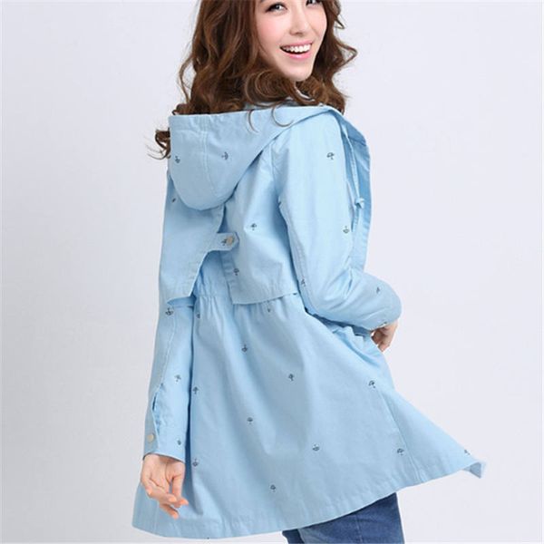 

fashion new 2019 spring women casual korean loose long-sleeved trench coat high waist ladies hooded outerwear for girls xh278, Tan;black