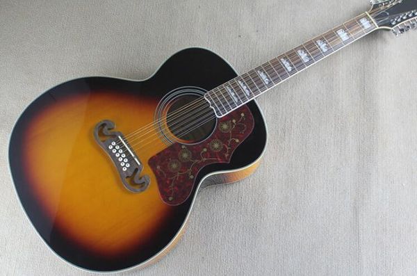 

12 строк 43 дюймов sj200 большой box folk акустическая гитара sunset цвет можно добавить pickup, бесплатная доставка