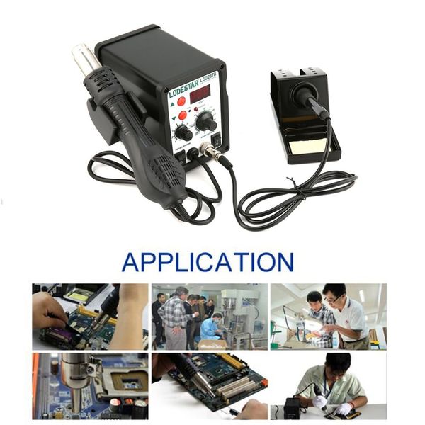 

authentic lodestar 2in1 digital display smd air rework station and soldering iron air gun heat gun desoldering tool