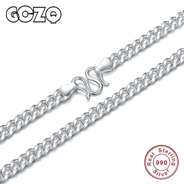 

gczq 100% standard pure silver men's necklace pure sterling silver men's necklace chain