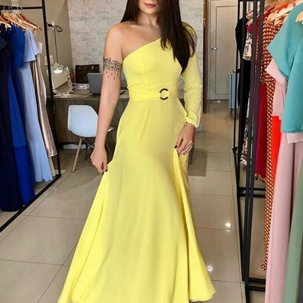 

plus size arabic yellow prom dresses gowns long evening formal dress 2020 vestidos de fiesta de noche robe de soiree, Black