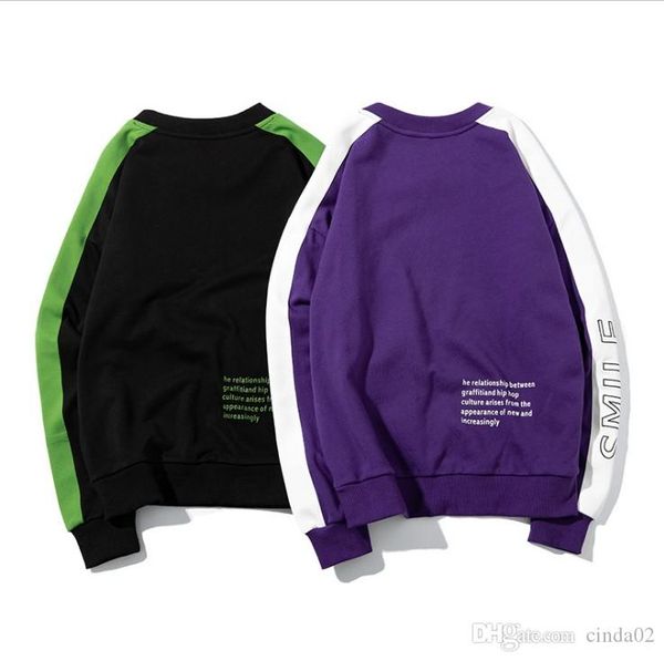 

мужские толстовки толстовки новая мода осень печатается с длинными рукавами hip hop crew neck толстовка пуловер размер m-3xl, Black