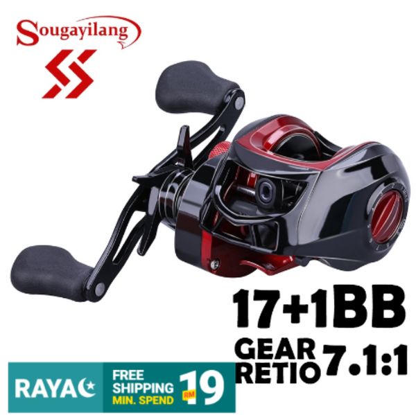 

lieyuwang reinforced reel fishing baitcasting reel 7.2:1 17+1bb high speed fishing 8kg max drag left right hand