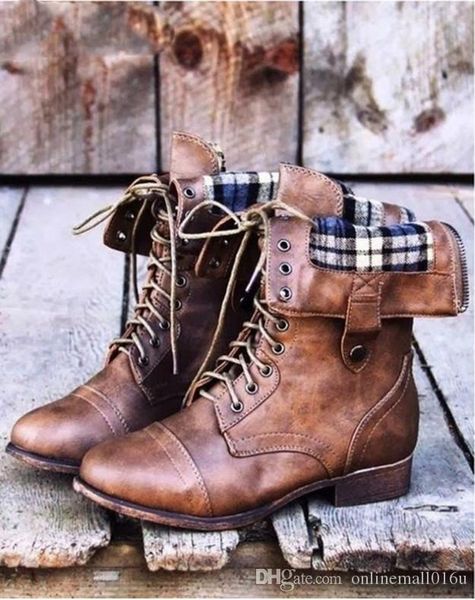 

women punk lace up breathable ankle boots shoes ladies martin pu leather motorcycle riding boots shoes, Black