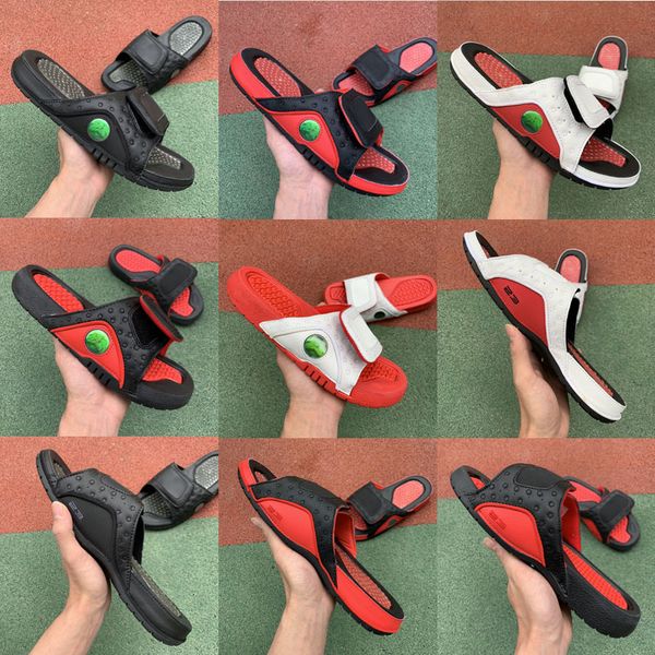 

jumpman 13 hydro slippers men 13s chicago gym red black slides slippers summer beach casual fashion sandals