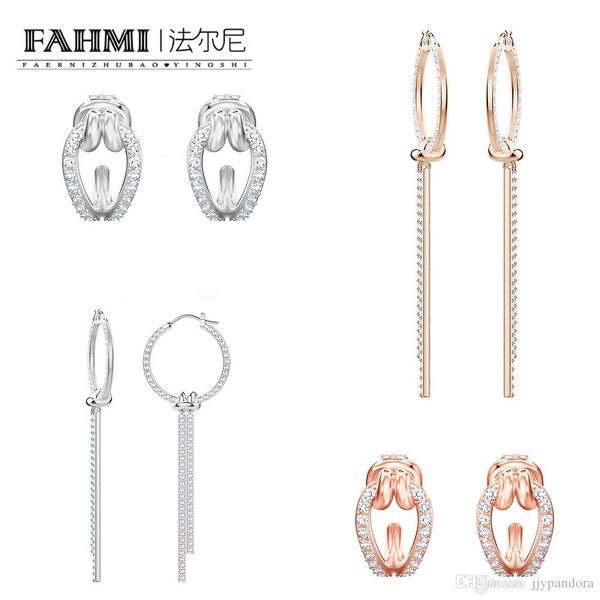 

fahmi swa rose gold kink design perforated lifelong hoop pierced long earring symbolizes the unique connection between two people, Golden;silver