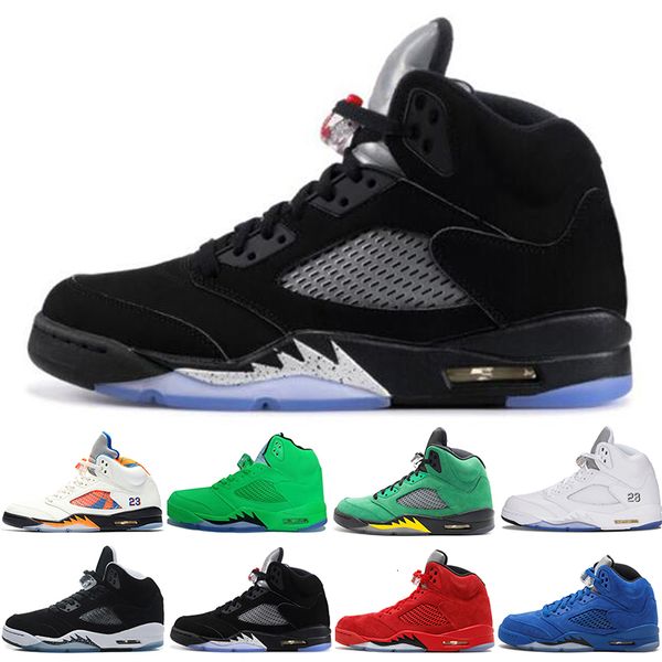 

new 5 5s wings international flight mens basketball shoes olympic gold medal fire red blue suede low neymar men sports sneakers designer