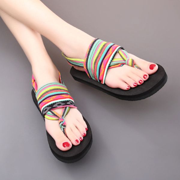 

women flip flops summer outdoor flat anti slip comfortable beach shoes rubber sole sweat absorption slippers shower shoes#137, Black