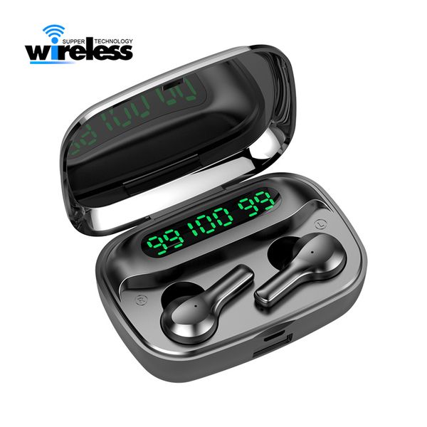 

r3 tws v5.0 bluetooth стерео наушники беспроводные наушники водонепроницаемые с 3 led дисплей спорт беспроводной гарнитуры