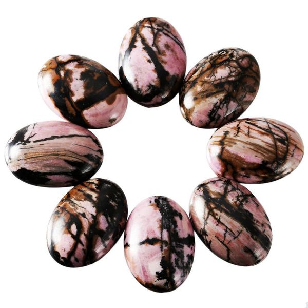 

natural rhodonite stone bead cabochon 8x10mm,10x14,12x16,13x18,18x25,22x30mm oval gem stone cabochon ring face,10pcs/lot