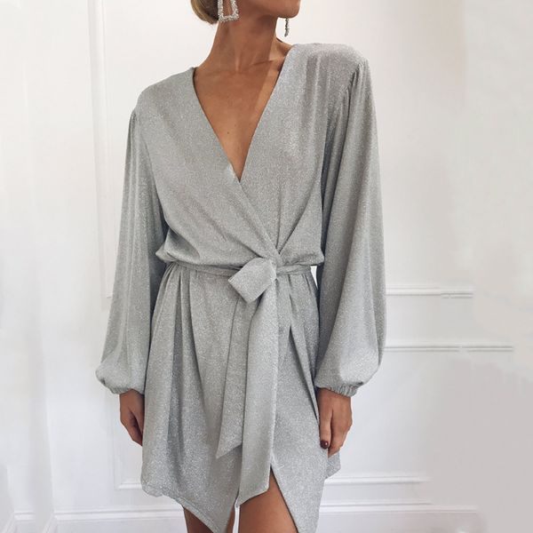 

2019 новый polyester lycra solid full regular empire v-образным вырезом вадим платье женщины горячие платье sexy штабелях талии бинты особен, Black;pink
