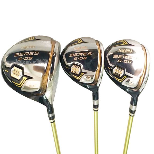 

new golf clubs s-06 golf wood 135 3star honma wood set driver clubs golf graphite shaft r or s driver shaft ing