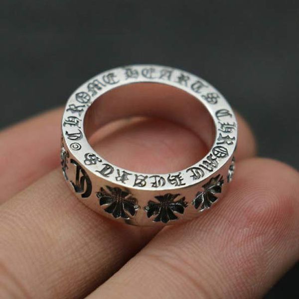 

британский стиль винтаж 925 кольцо стерлингового серебра ручной работы навсегда крест дизайнер старого кольца хипстеры хип-хоп панк мужчин и, Silver