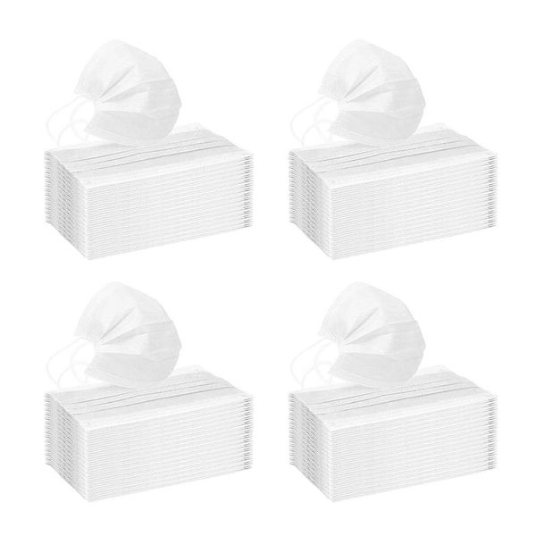 

240 pcs 3 ply disposable face mask anti dust haze fog smog protection white