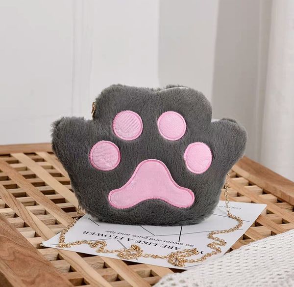 

autumn and winter new style small bag crossbody fashion all-around popular net red simple lovely cartoon leisure one shoulder plush bag, White