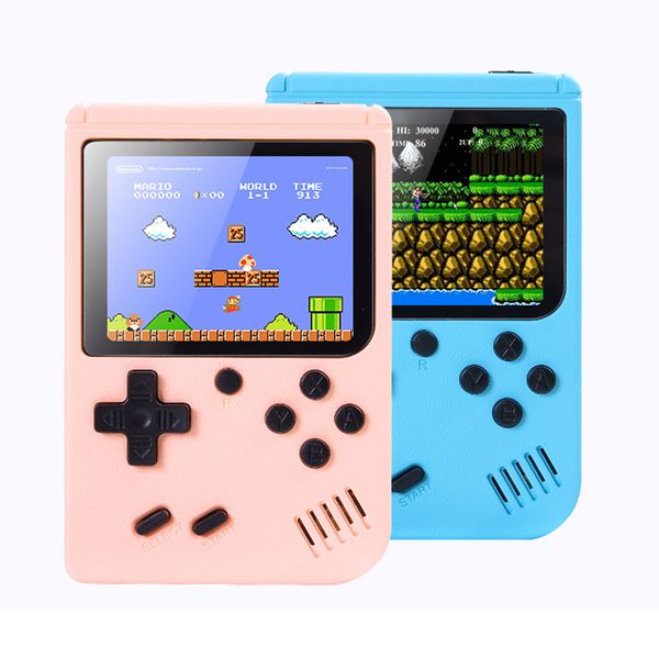 

new portable video game player mini games console handheld game box 3.0 inch color lcd av-out 500/800 classic retro games for kids gift