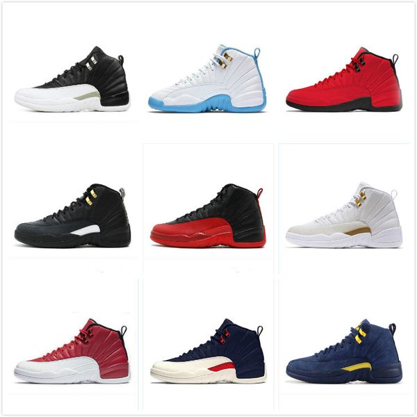 

01 2019 12 12s Баскетбол обувь для мужчин Winterized Тренажерный зал красный игра CNY грипп GAMM