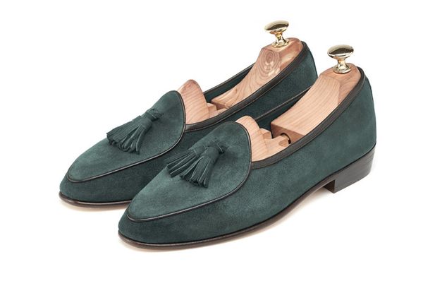 Suede Leather Casual Shoes Men Slip On Driving Moccasins Shoes