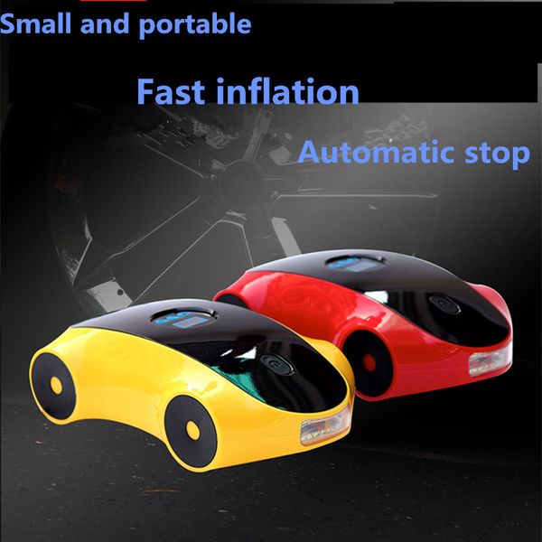 

car shape digital tire inflator dc 12v car portable air compressor pump us plug pointer digital air compressor accessories
