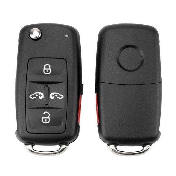 

4buttons car key shell for vw flip folding key fob case for volkswagan sharan multivan caravelle t5 remote car-styling