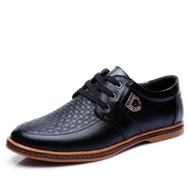 

new super fiber leather soft comfortable men's casual shoes portable driving shoe laces flats men shoes, Black