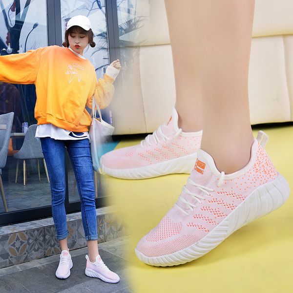 

shoe women's 2019 spring and summer new style athletic shoes women's korean-style students running shoes online celebrity breath, Black