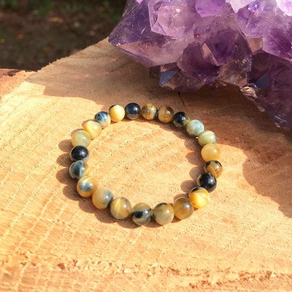 

wholesale honey blue tiger eye bracelet dream tiger eye energy bracelet psychic evil protection, Golden;silver