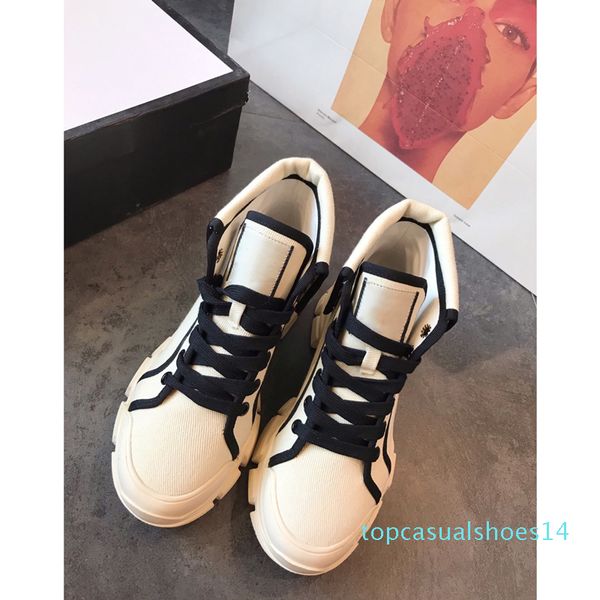 

designer women shoes running shoe canvas lace-up print casual shoes interior cotton fabric round toe colorful t14, Black