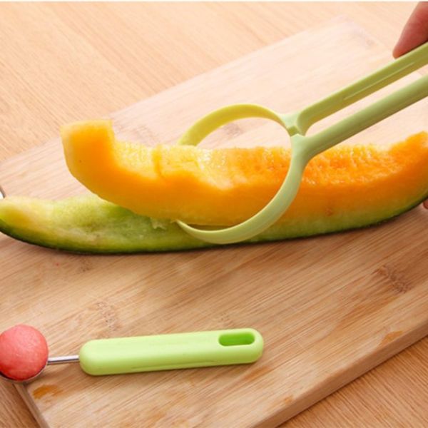 

2-piece set melon peeler easy to clean fruit digger fruit and vegetable tools kitchen supplies