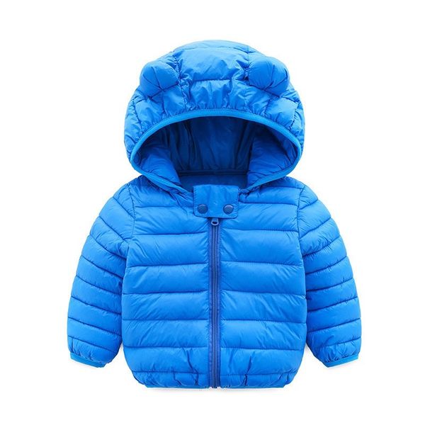 

winter children cotton-padded jacket 1 boy's girls 2 infant winter coat 3 baby down jacket cotton-padded clothes 4-year-old cott, Blue;black