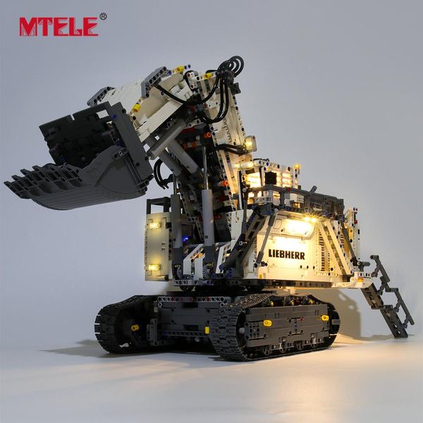 

mtele brand led light up kit для экскаватора technic liebherr r 9800 lighting set compatile with 42100