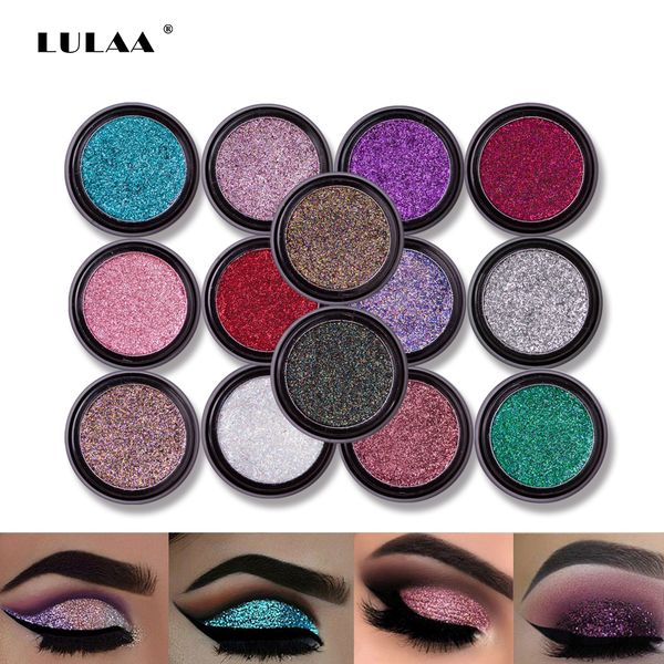 

lulaa eyeshadow powder shimmer high pigment eye shadow makeup body glitter lip nail powder make up cosmetics 14 colors ing