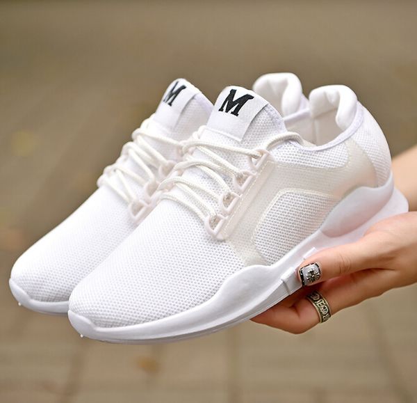 

2019 spring new couple flying woven breathable casual shoes men and women running korean fashion shoes