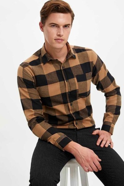 

defacto man long sleeve shirt-l9578az19wn, White;black