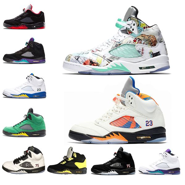 

Hot Sale 5 5s Mens Basketball Shoes Wings Fresh Prince PSG Black White Camo Grey Laney Oreo Designer Shoe Sports Men Trainers Sneakers