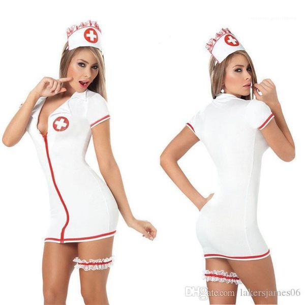 

style dresses 3pcs fashion casual apparel theme costume nurse cosplay occupational halloween female clothing festival, Black;red